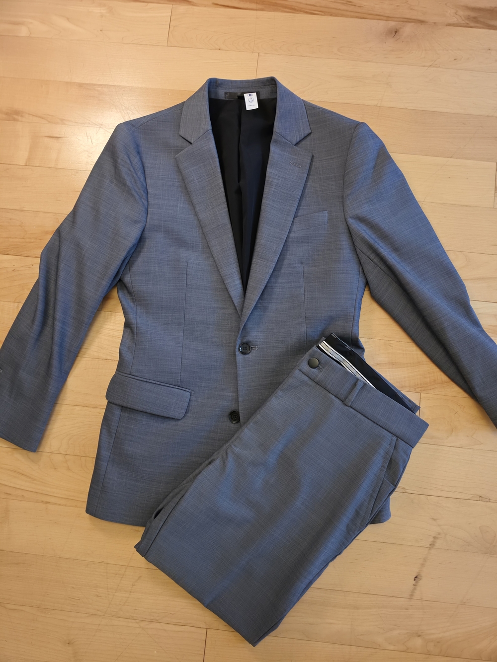 State & Liberty Heather Gray Athletic Fit Suit 36 Jacket 31x26 Pants Stretch
